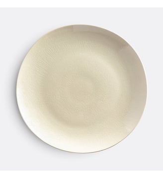 Lot 4 assiettes plates craquelées - La Redoute Interieurs - Écru