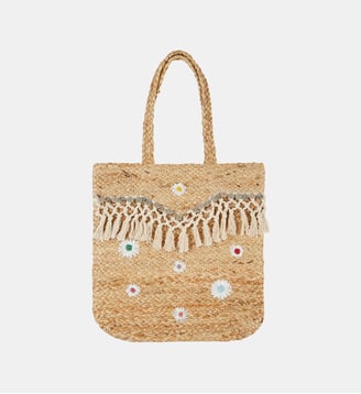 Sac cabas en paille tressée RIGA - Wild - Beige
