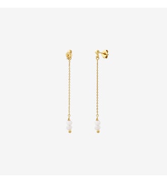 Boucles d'oreilles venus nacre blanche - Caroline Najman - Blanc