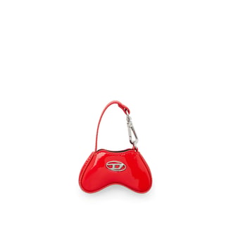 Porte-clés en cuir verni avec miroir Diesel