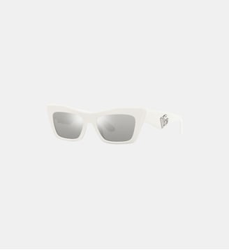 Lunettes de soleil Œil de chat DG4435 - Dolce & Gabbana - Blanc