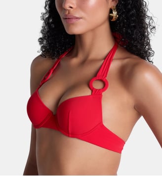 Haut de maillot de bain Push up coques - Aubade - Rouge