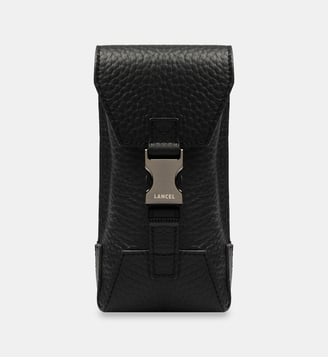 Mini sac vertical rabat Milo en  cuir signature - Lancel - Noir