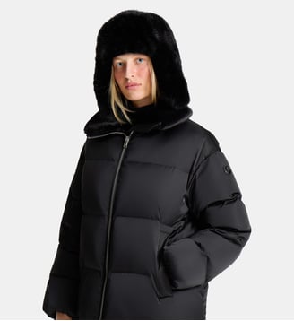 Manteau iwaga col chemise coupe ample - Fusalp - Noir