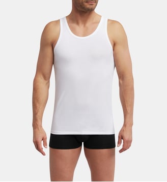 Lot de 2 débardeurs homme thermorégulateur coton Sport - Dim - Blanc