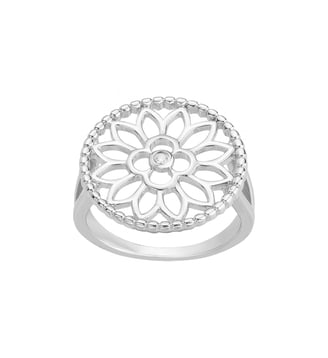 Bague Vecchio en Argent avec diamant blanc - La Garçonne Diamant - Argent