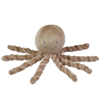 Peluche pieuvre Lapidou - Nattou - Marron