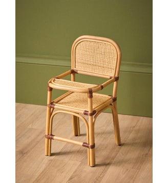 Chaise haute en rotin pour poupée - Cyrillus - Naturel