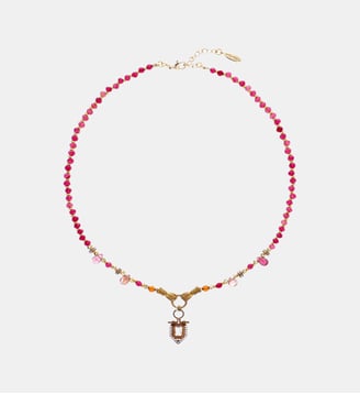 Collier perles avec pendentif BEAH - Hipanema - Rose