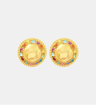 Boucles d'oreilles clip  rond  - Gloria - Satellite - Multicolore