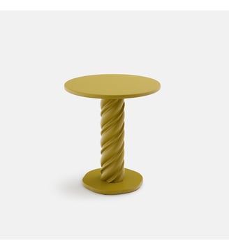 Bout de canapé, pied torsadé, diamètre 40 cm - La Redoute Interieurs - Multicolore