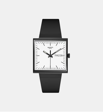 Montre What if Blanc SO34B700 - Swatch - Noir