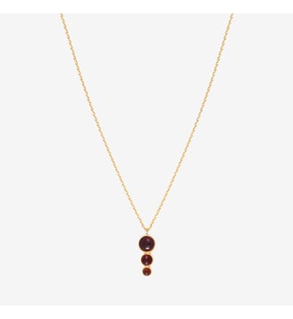 Collier doré rhodochrosite - andrea - Caroline Najman - Grenat rouge