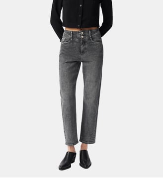 Jean slouchy court ALICE - Ikks - Gris souris