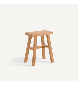 Tabouret teck massif - AM.PM - Naturel
