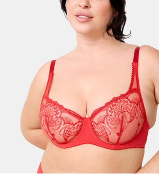 Soutien-gorge avec armatures Poésie rouge - Maison Lejaby - Amor