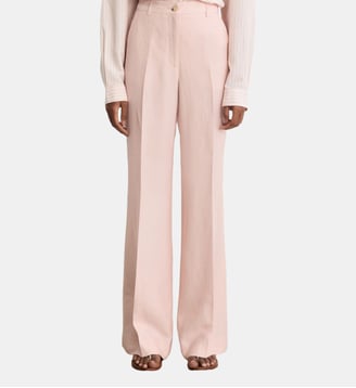 Pantalon large en lin mélangé - BETTY - Pablo - Nude