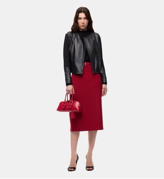 Blouson de motard hybride - Pinko - Limousine noire