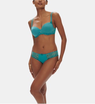 Soutien-gorge décolleté carré en spacer 3D - Bleu Atoll - Simone Pérèle - Bleu