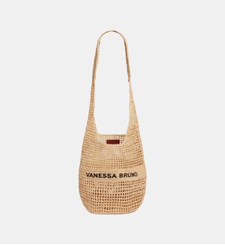 Sac Hobo En Raphia - Vanessa Bruno - Sable et noir
