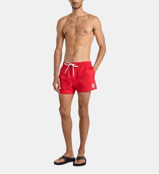Short de bain PB brodé - Balmain - Rouge