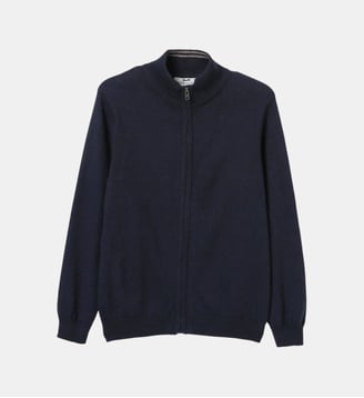 Cardigan col montant Garçon - Cyrillus - Marine