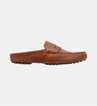 Mocassin mule driver - cuir lisse - Fairmount - Marron foncé