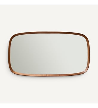 Miroir rectangulaire noyer massif, H110cm AM.PM
