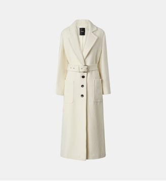 Manteau droit ceinturé - Pinko - Blanc