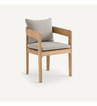 Fauteuil de table en teck - AM.PM - Naturel