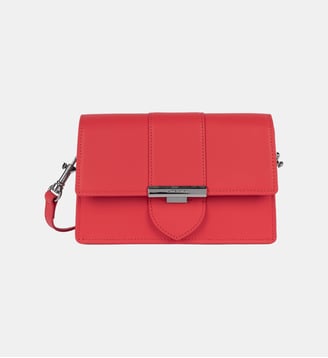 Petit sac trotteur Paris Ily en cuir - Lancaster - Prune
