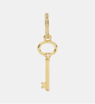 Pendentif clé dorée, Mystères et Liberté - Les Néréides - Bleu
