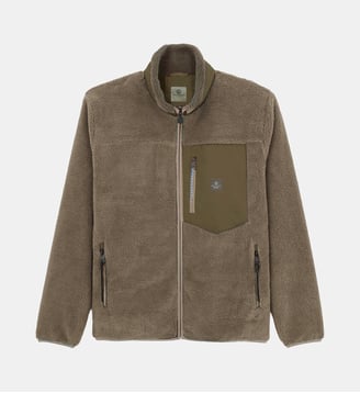 Veste sherpa Toronto signature zippée - Serge Blanco - Beige