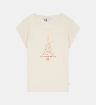 T-shirt Tour Eiffel - Roland-Garros - Écru