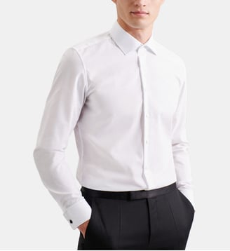 Chemise d'affaires 1/1 Shaped Col Kent - Seidensticker - Blanc
