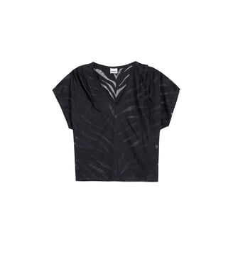 Tee-shirt motif zèbre en transparence - Ikks - Noir