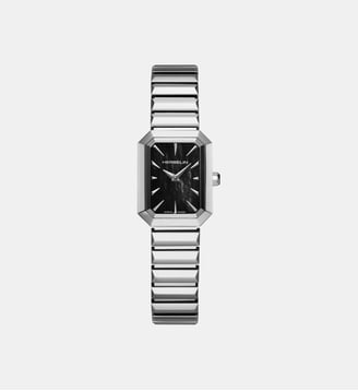 Montre Octogone Noir 17556B49 - Herbelin - Argenté