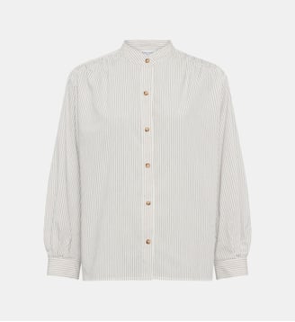 Chemise en soie à col rond - CYNA - Gerard Darel - Écru