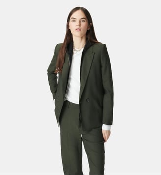Veste de tailleur parementure amovible - Ikks - Vert kaki