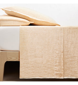 Drap plat rayé lin lavé La Redoute Interieurs