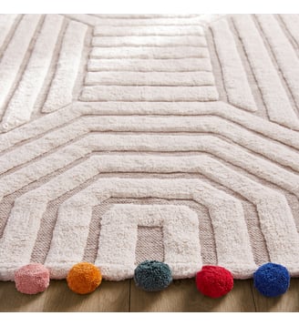 Tapis enfant coton bio tufté - AM.PM - Écru