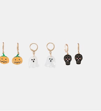 Set de 3 paires de créoles fantaisie Halloween - Balaboosté - Multicolore