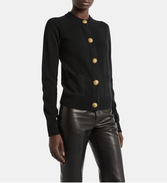 Cardigan en éco-cachemire - Balmain - Noir