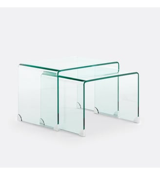 Tables basses gigognes en verre trempé La Redoute Interieurs