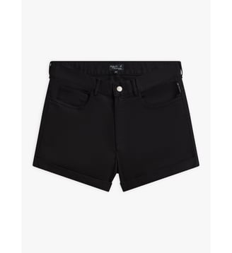 short Jackson en gabardine de coton noir - Agnès b. - Noir