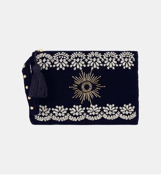 Sac pochette avec broderies MANZANILLO - Wild - Bleu