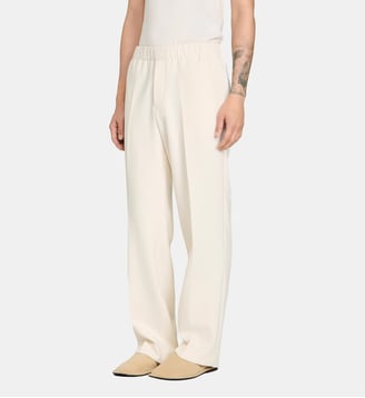 Pantalon large taille haute unisexe - Sandro - Écru