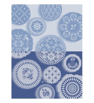 Torchon Faïence - Le Jacquard Francais - Bleuet