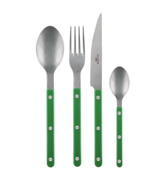 Ménagère 24 pièces, Bistrot Vintage - Sabre - Vert jardin