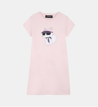 Robe manches courtes - Karl Lagerfeld Kids - Rose love